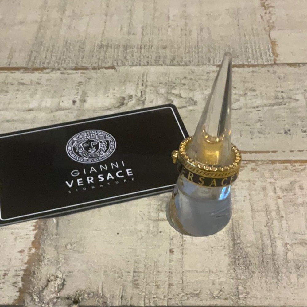 NWOT Versace Gold and Black Unisex Ring